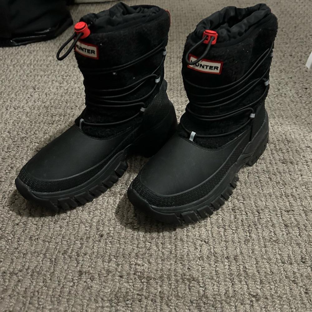 Hunter Original Women’s Insulated Short Snow Boots Black Size 8 Waterproof